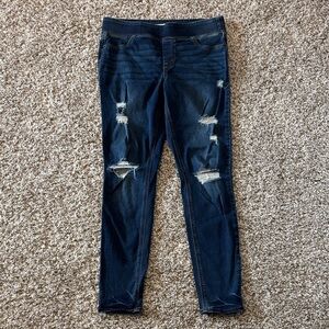 Old Navy Dark Blue Ripped Skinny Jeans